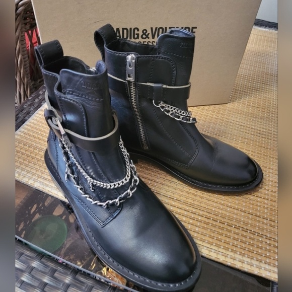 ZADIC&VOLTAIRE New in Box Laureen High Lambskin Leather ancle Boots. - Picture 8 of 11